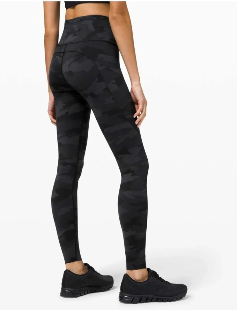 Lululemon Fast and Free Tight 25” Non-Reflective Heritage 365 Camo Deep Coal Mu
